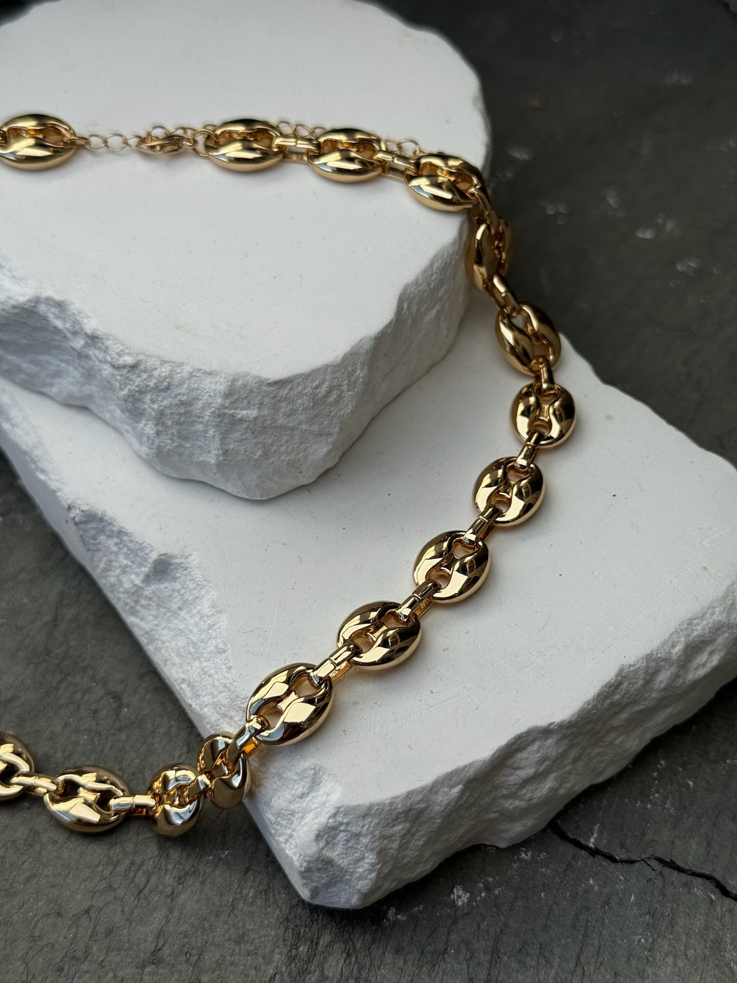 Mini Bottle Cap Link Necklace 15"