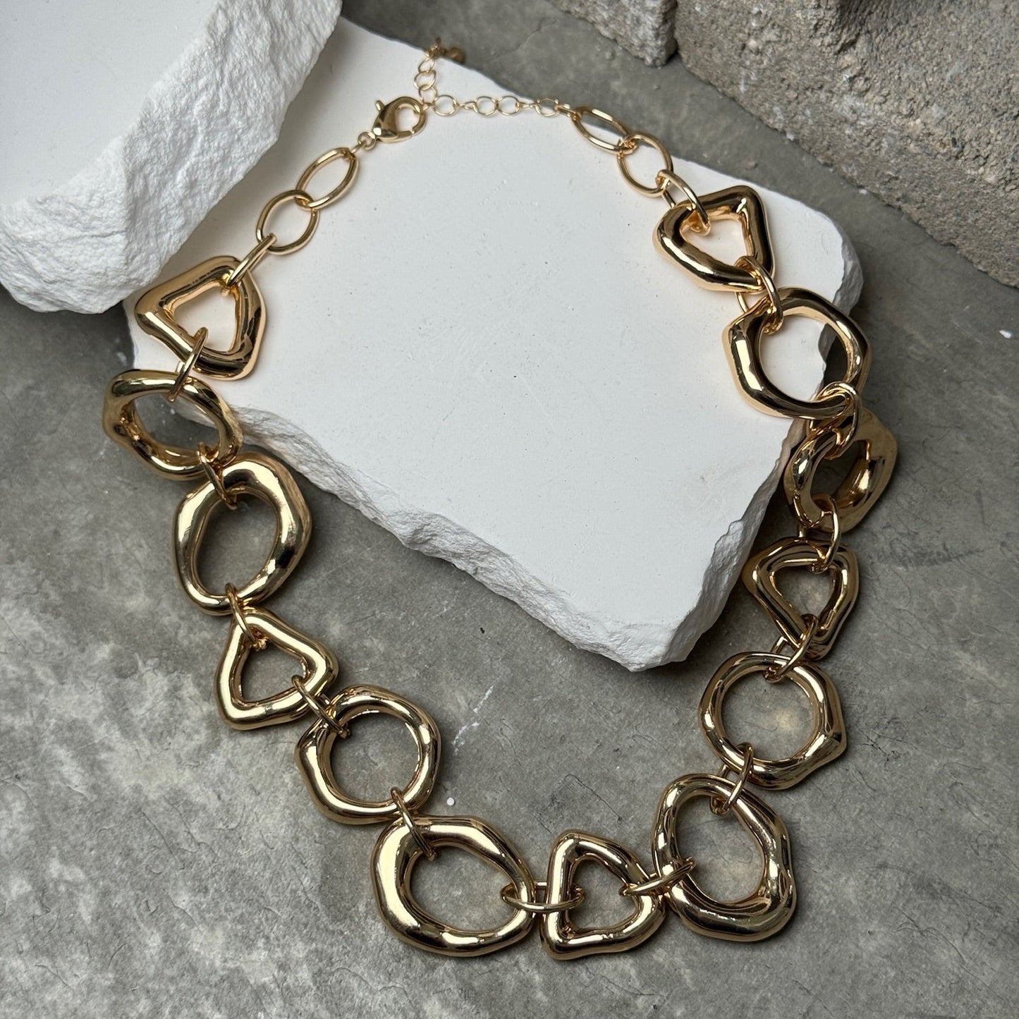 Shape Shift Link Necklace 15" w/ Extender