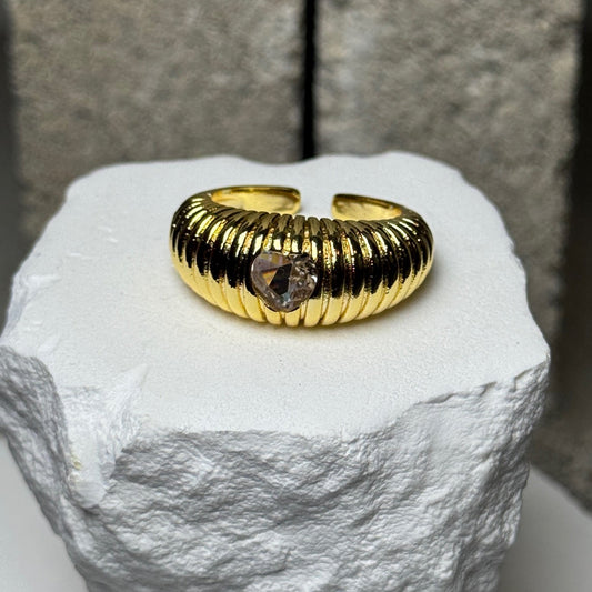 Sweet on You Ribbed Ring 8
