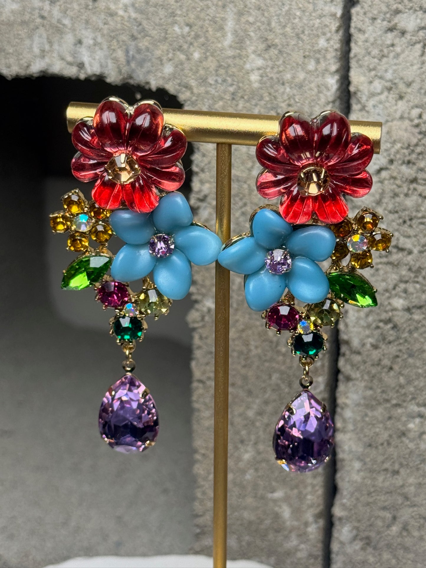 Flower Bomb Tassel Earrings