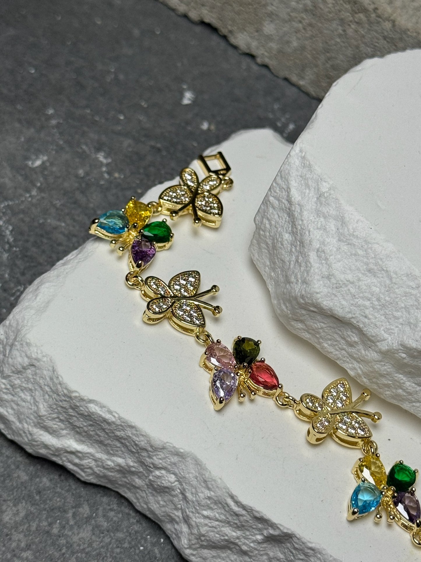 Butterfly Bling Bracelet  7"
