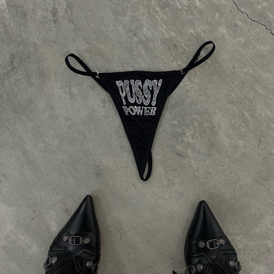 PTTP Rhinestone Thong Panty