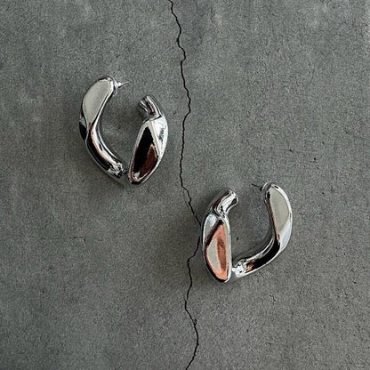 Chunky Oversized Linked Hoop Earrings Casual Style