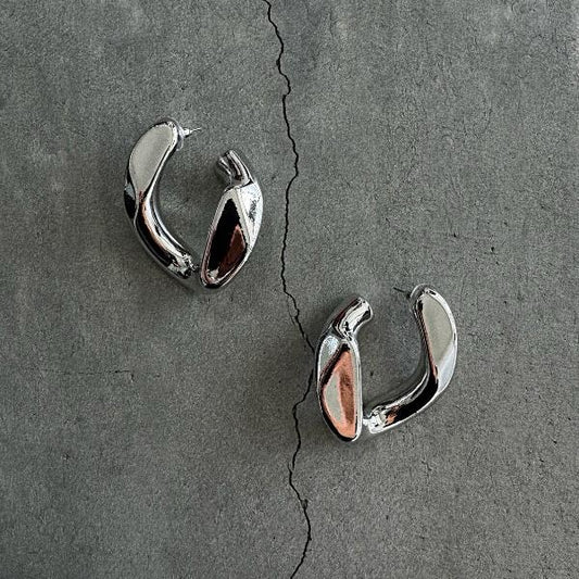Chunky Oversized Linked Hoop Earrings Casual Style
