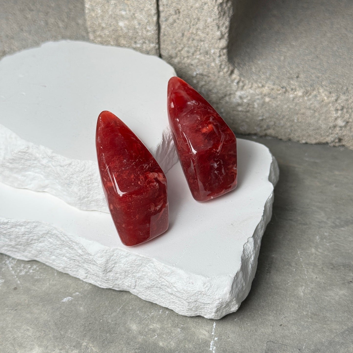 Berry Drop Abstract Earrings