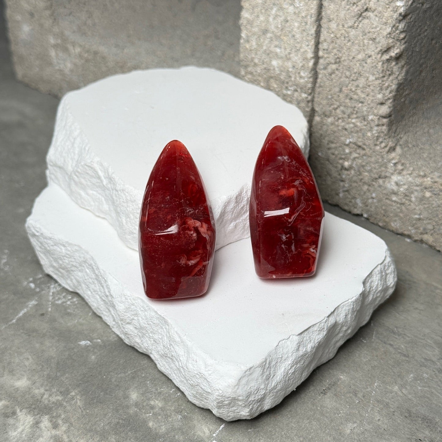 Berry Drop Abstract Earrings