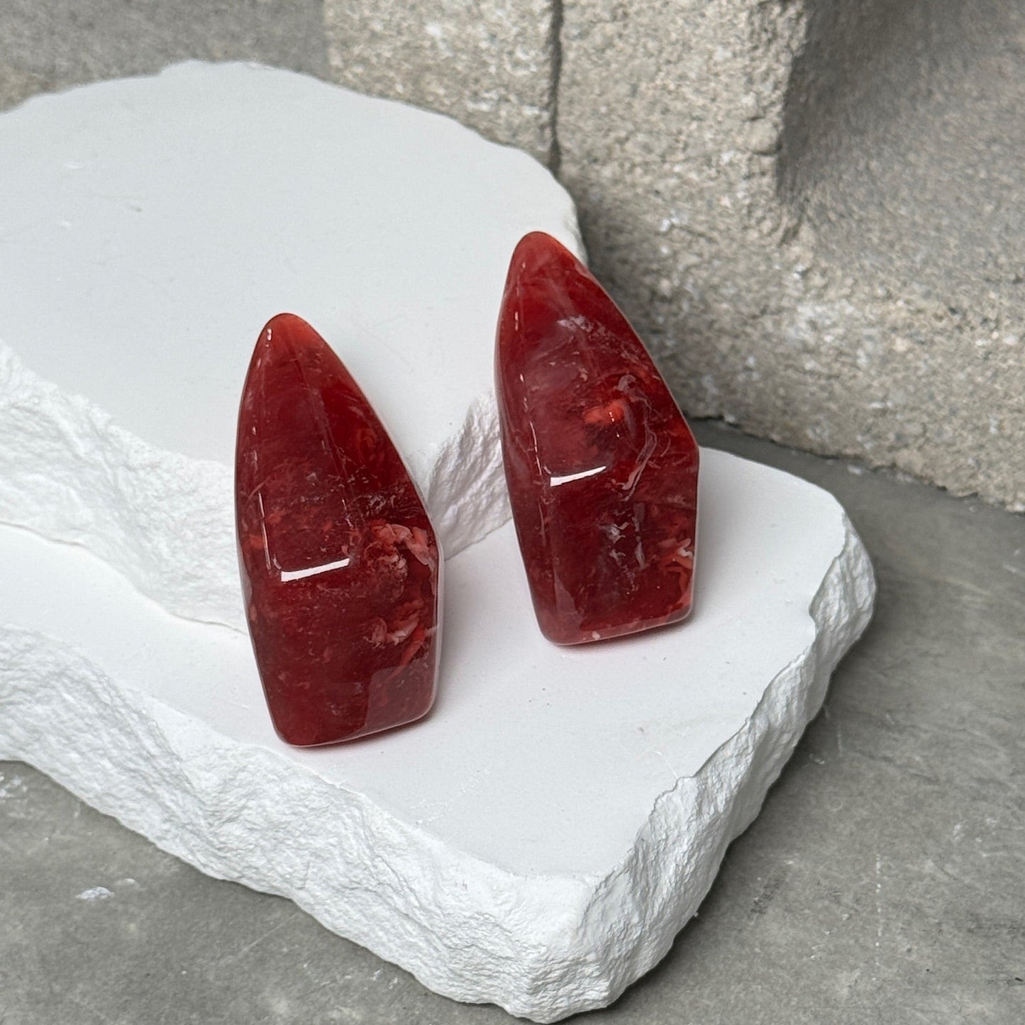 Berry Drop Abstract Earrings