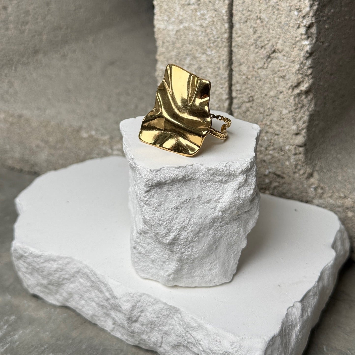 Wavy Edge Adjustable Ring