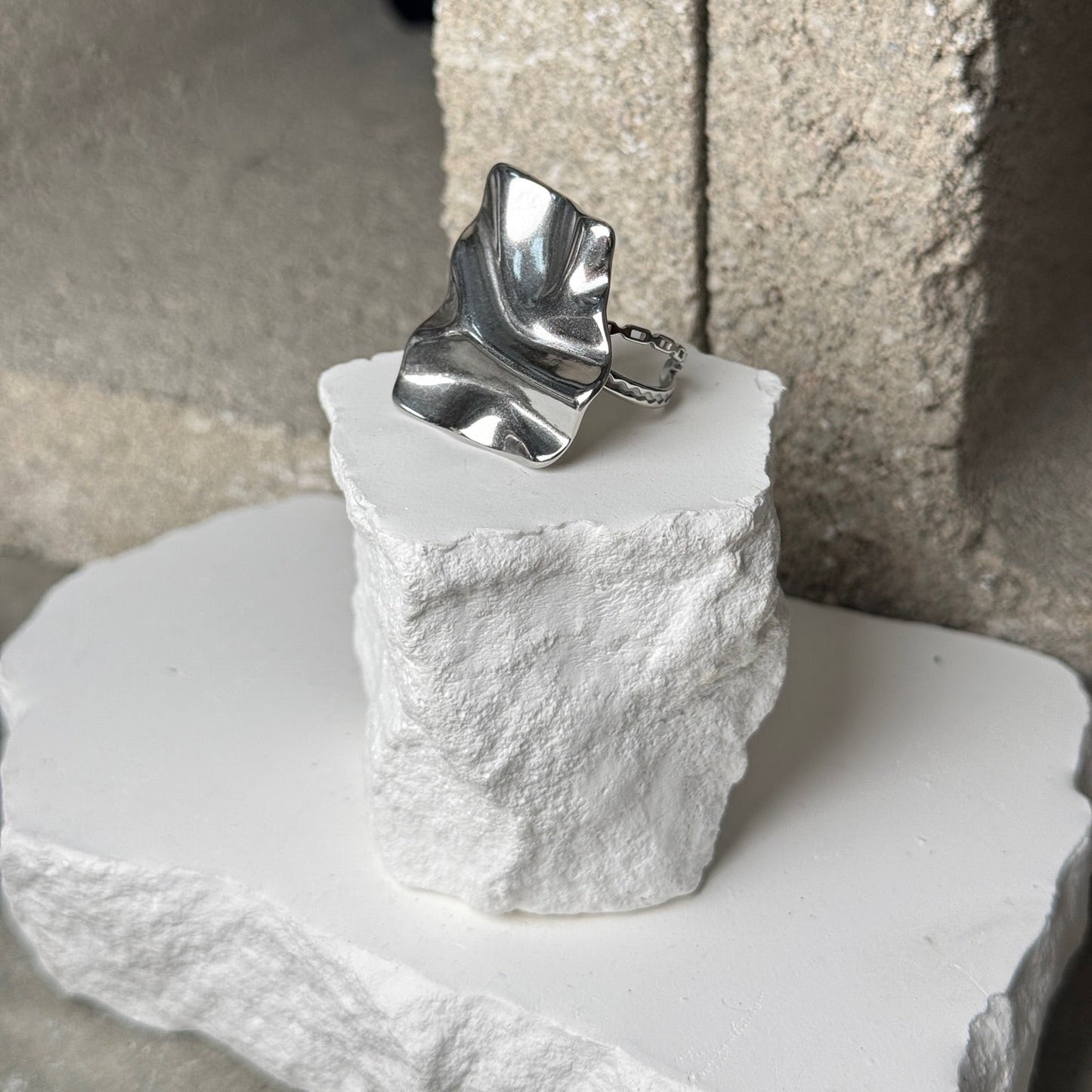 Wavy Edge Adjustable Ring