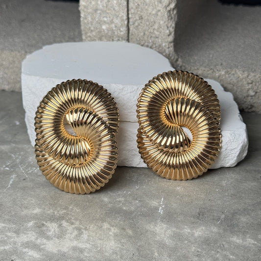 Go Together Spiral Ribbed Earrings