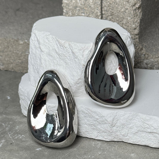 Mirror Finish Cutout Earrings