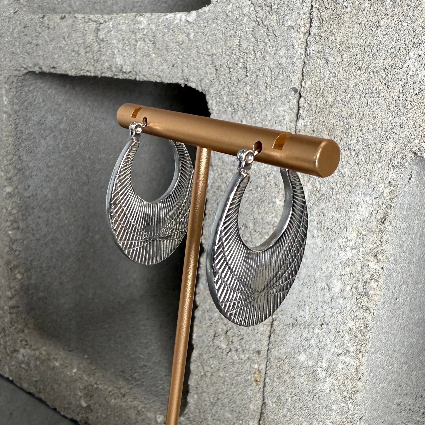 Soul Mate Oval Hoop Earrings