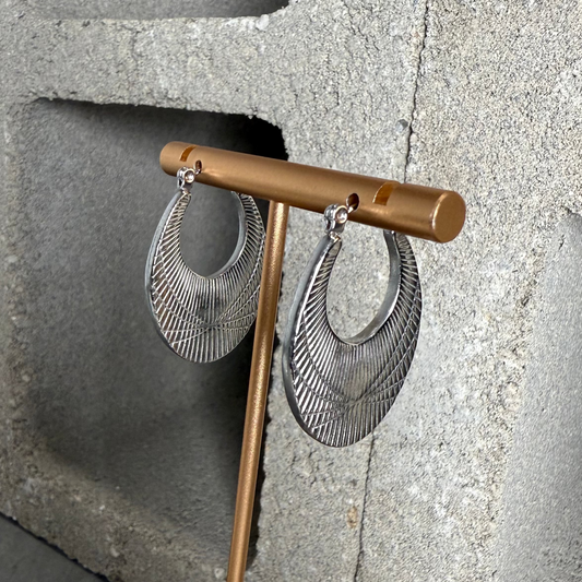 Soul Mate Oval Hoop Earrings