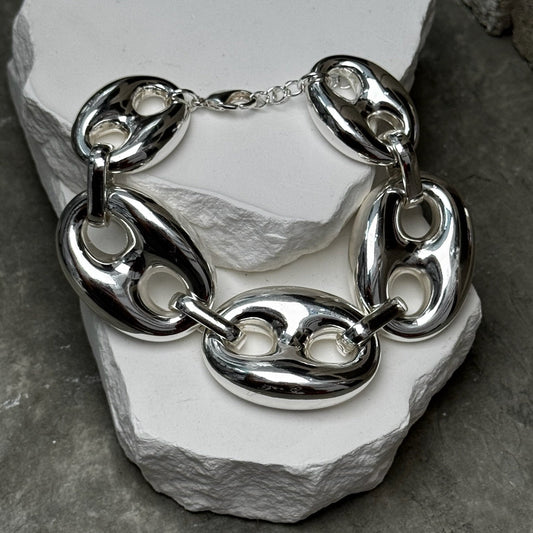 Jumbo Bottle Cap Link Bracelet 7"