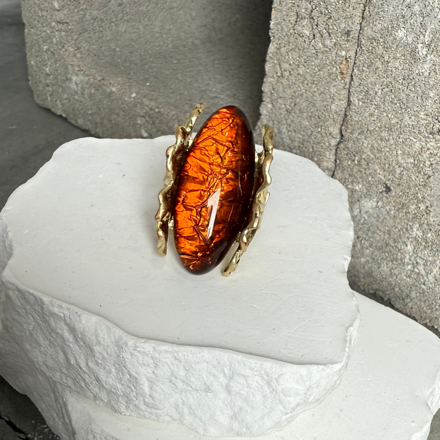 Midnight Metal Expandable Ring Up To 10"