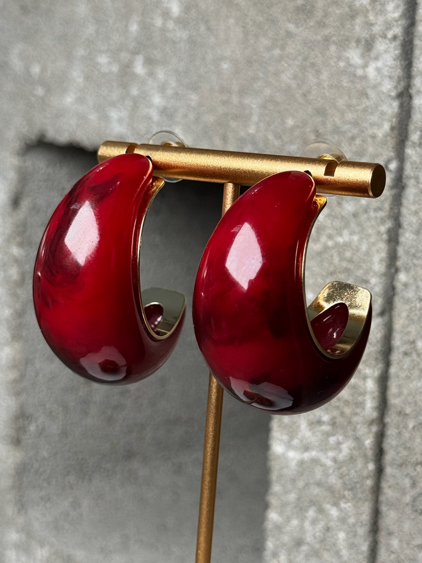 The After Glow Stone Hoop Earrings