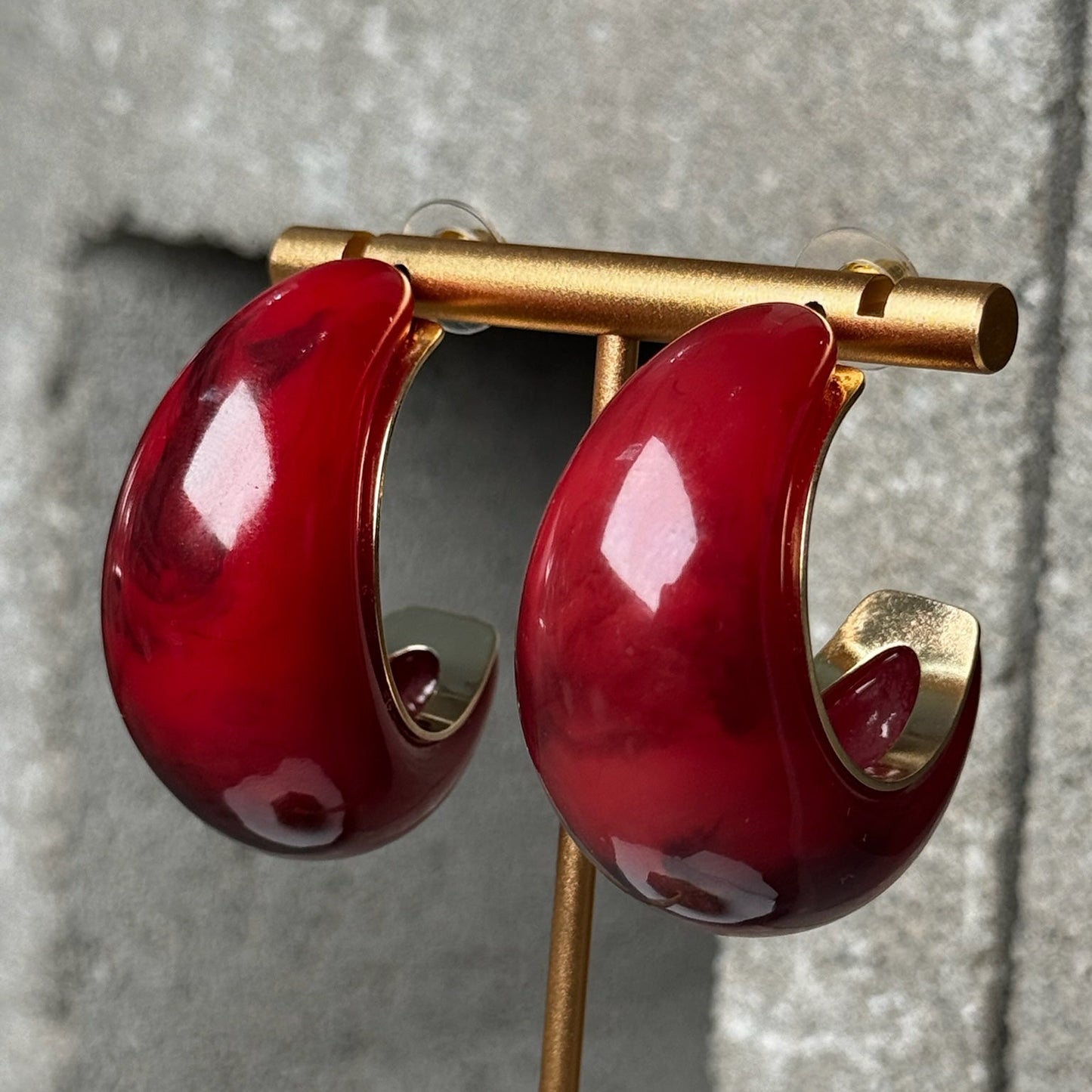 The After Glow Stone Hoop Earrings