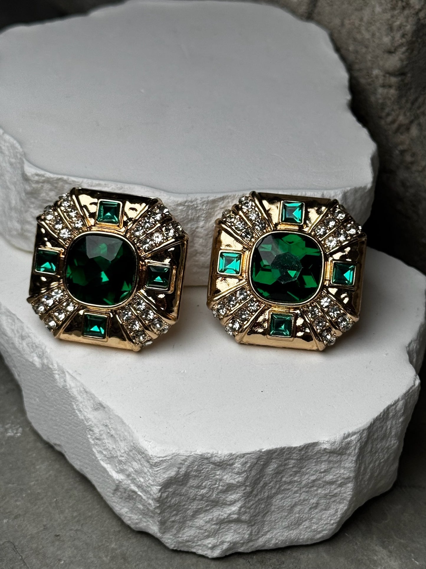 Crystal Balance Stud Earrings