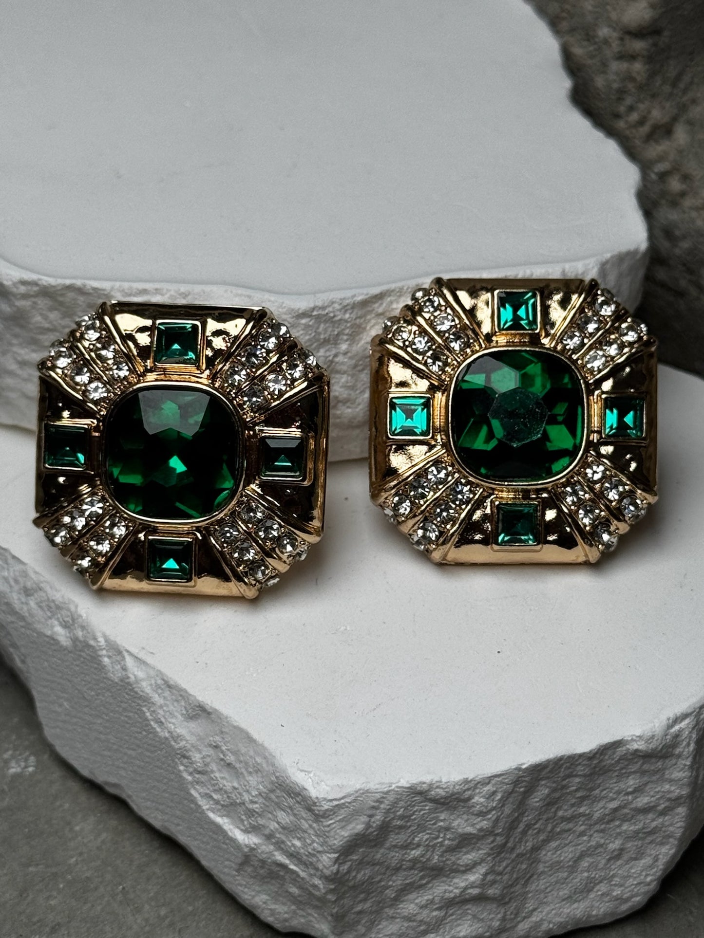 Crystal Balance Stud Earrings