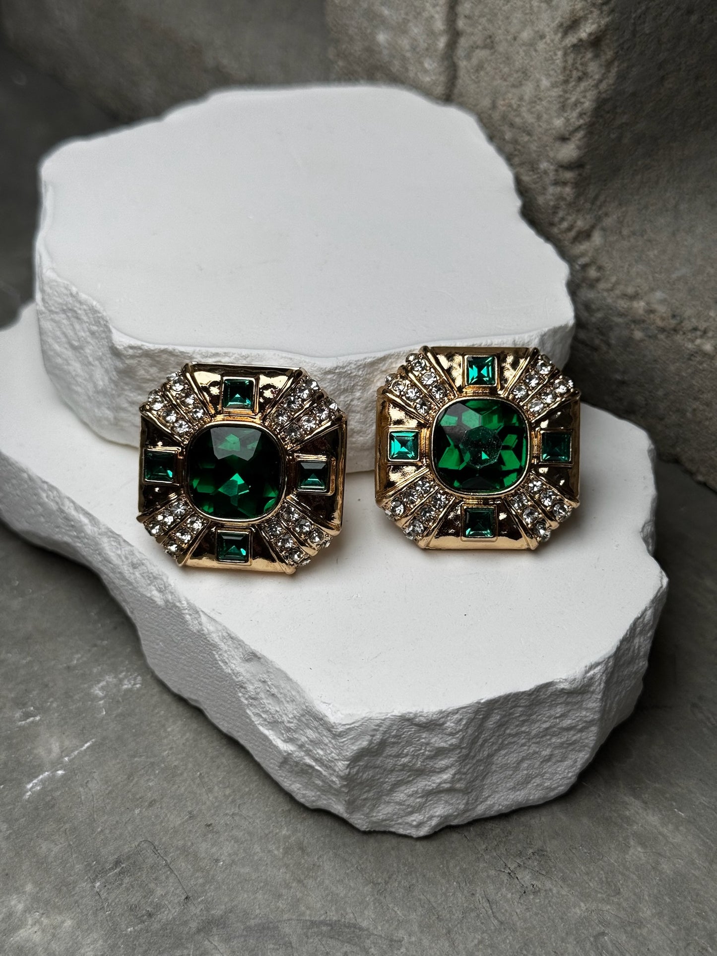 Crystal Balance Stud Earrings