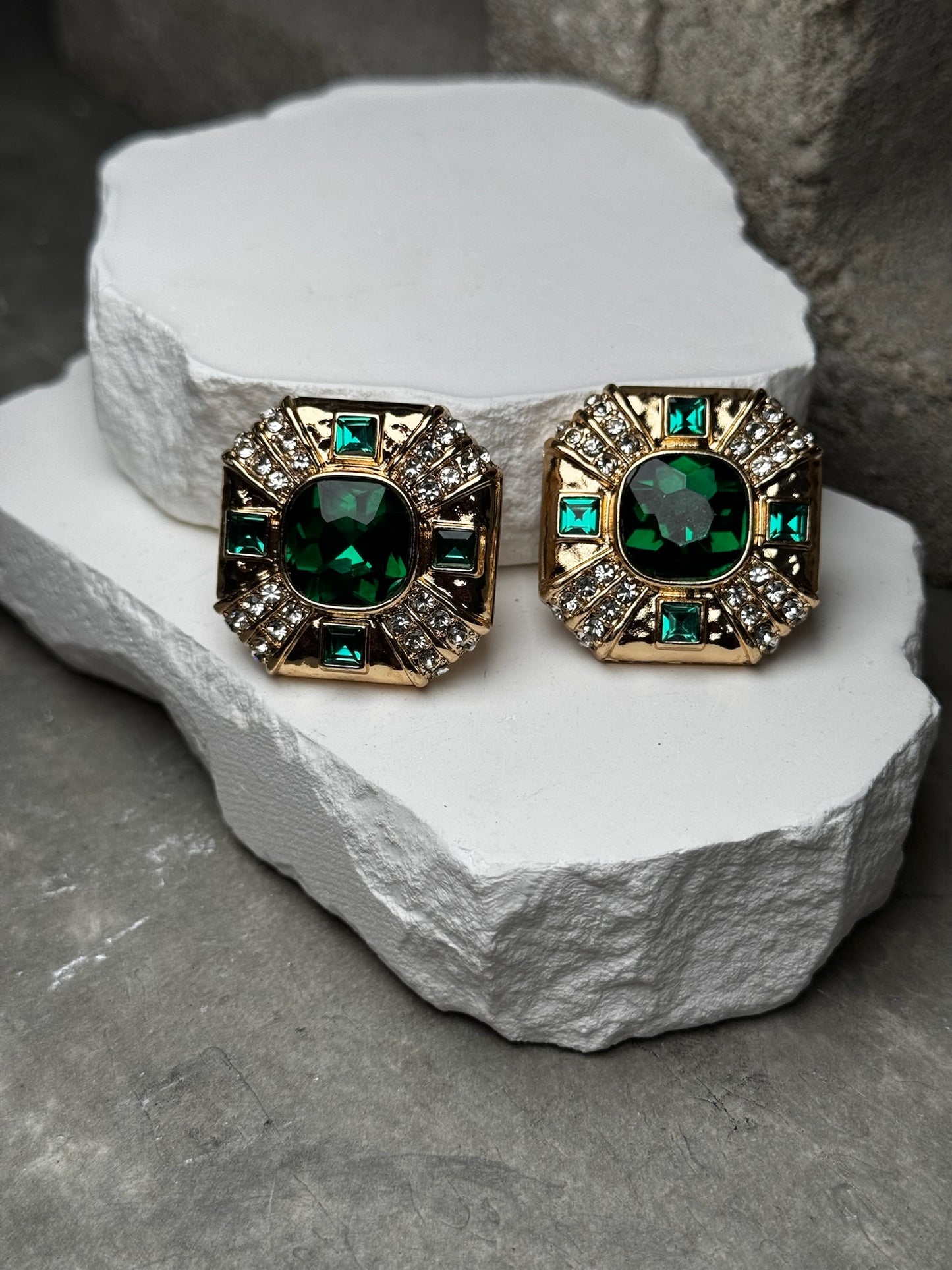 Crystal Balance Stud Earrings