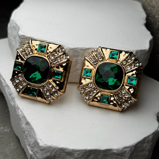 Crystal Balance Stud Earrings