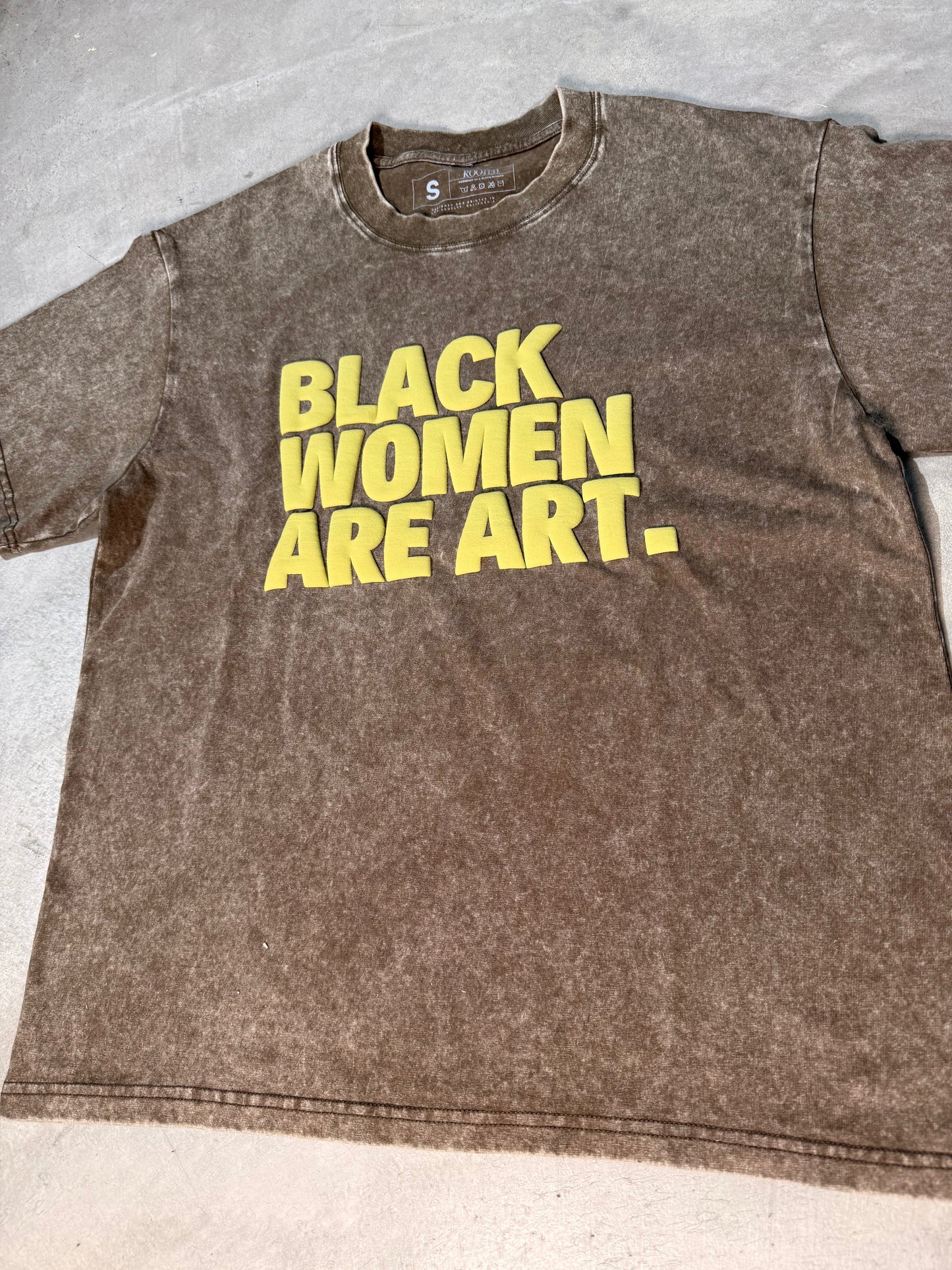 Chartreuse Black Women Are Art Oversized Tee