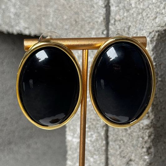 Dark Radiance Oversized Stud Earrings