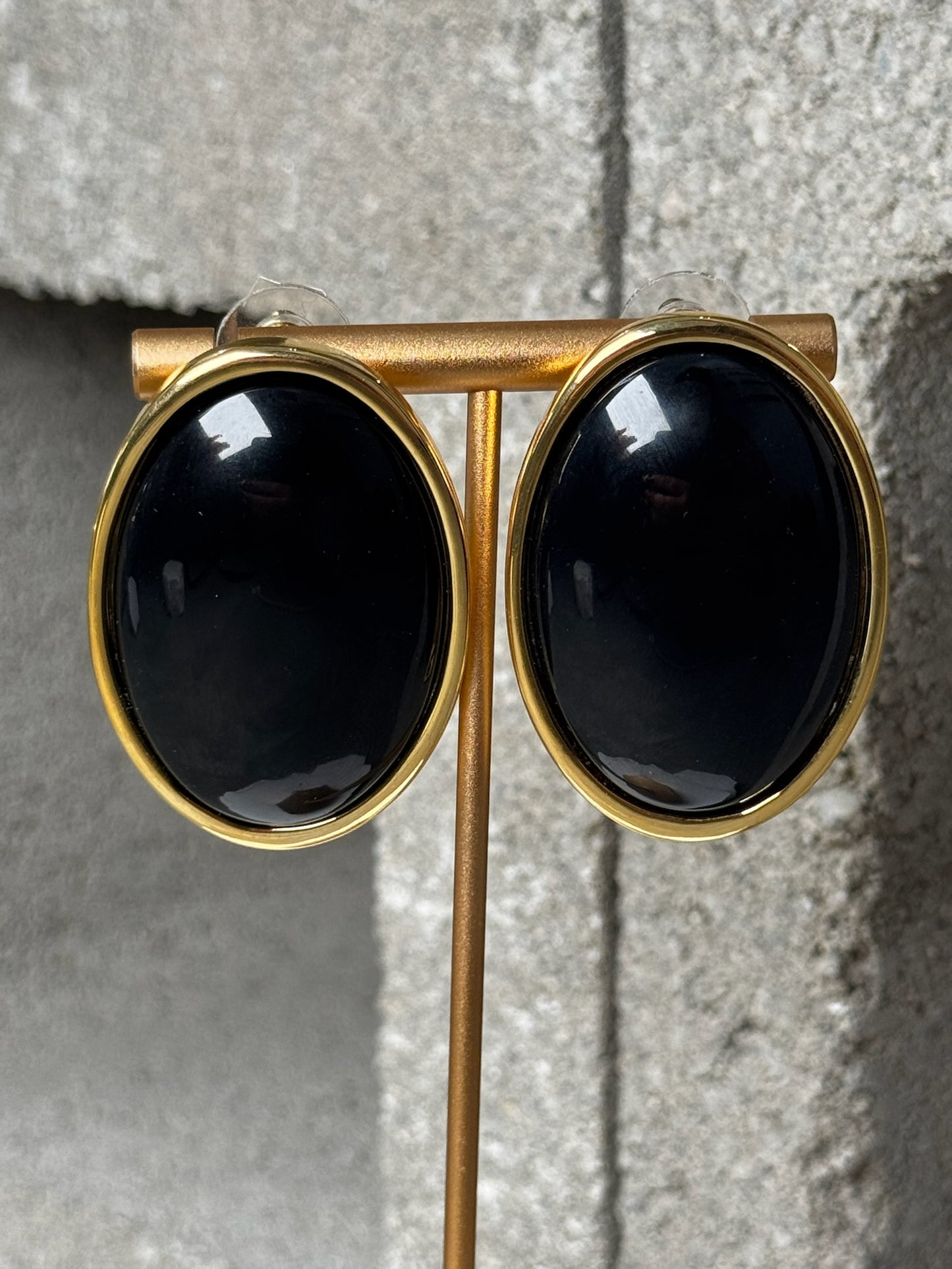 Dark Radiance Oversized Stud Earrings