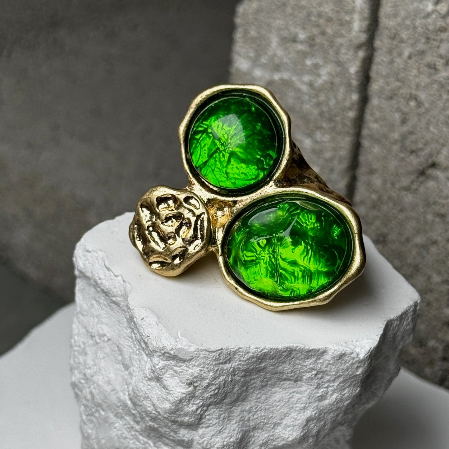 Twilight Dual Gem Expandable Ring Up To Size 10