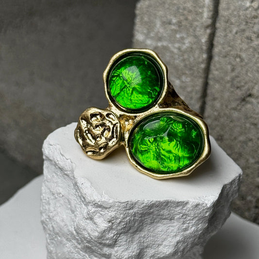 Twilight Dual Gem Expandable Ring Up To Size 10