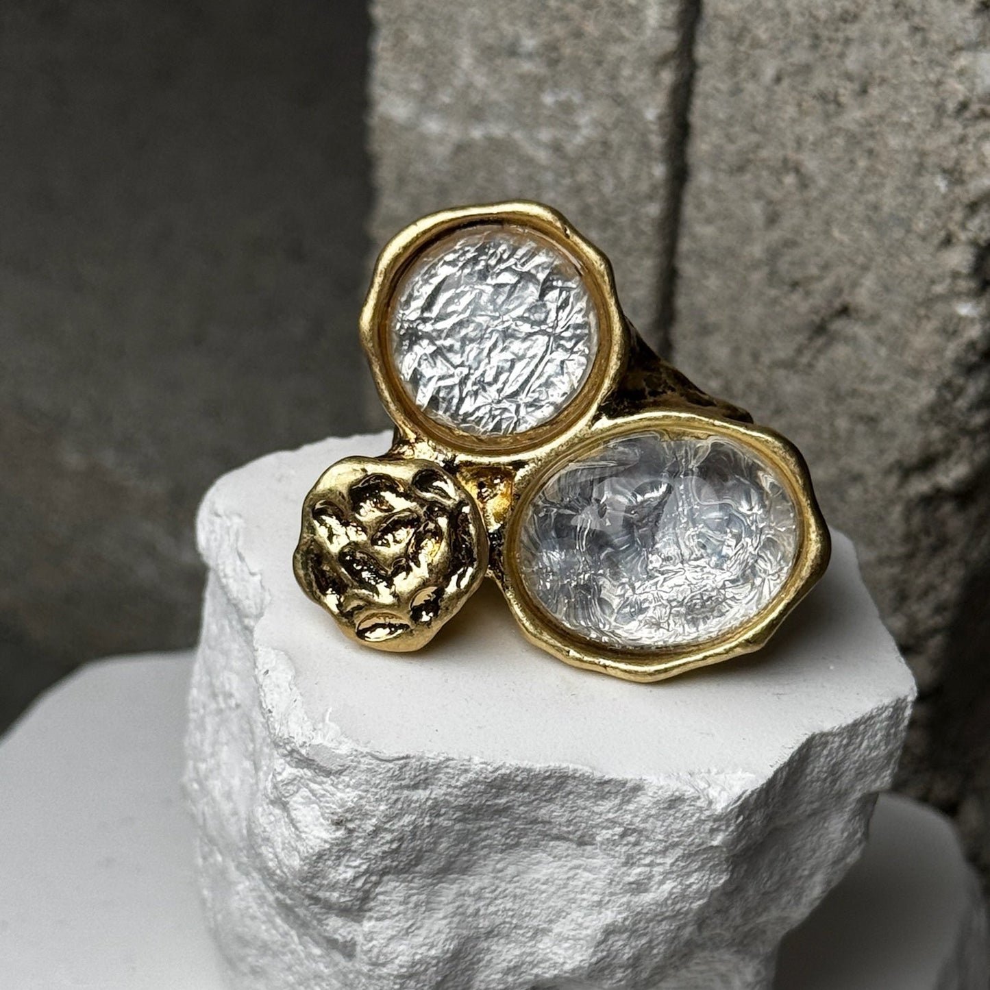 Twilight Dual Gem Expandable Ring Up To Size 10