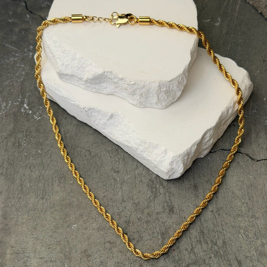 Mariner Twist Rope Chain Necklace 18"