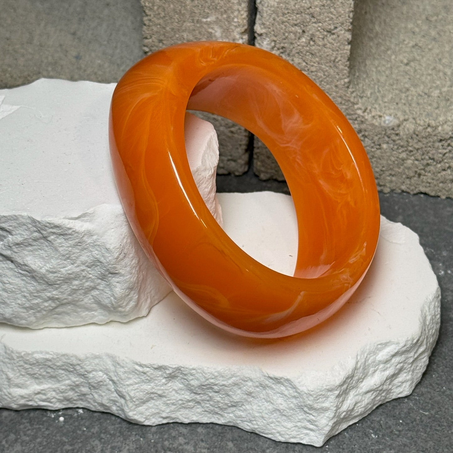 Sunset Sorbet Marble Bangle Set 8"