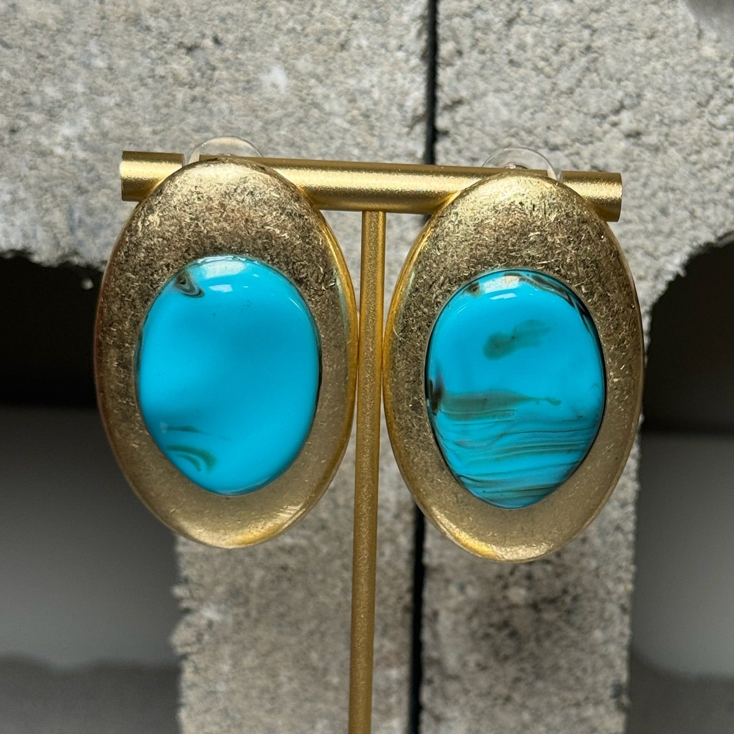 Golden Gossip Stud Earrings