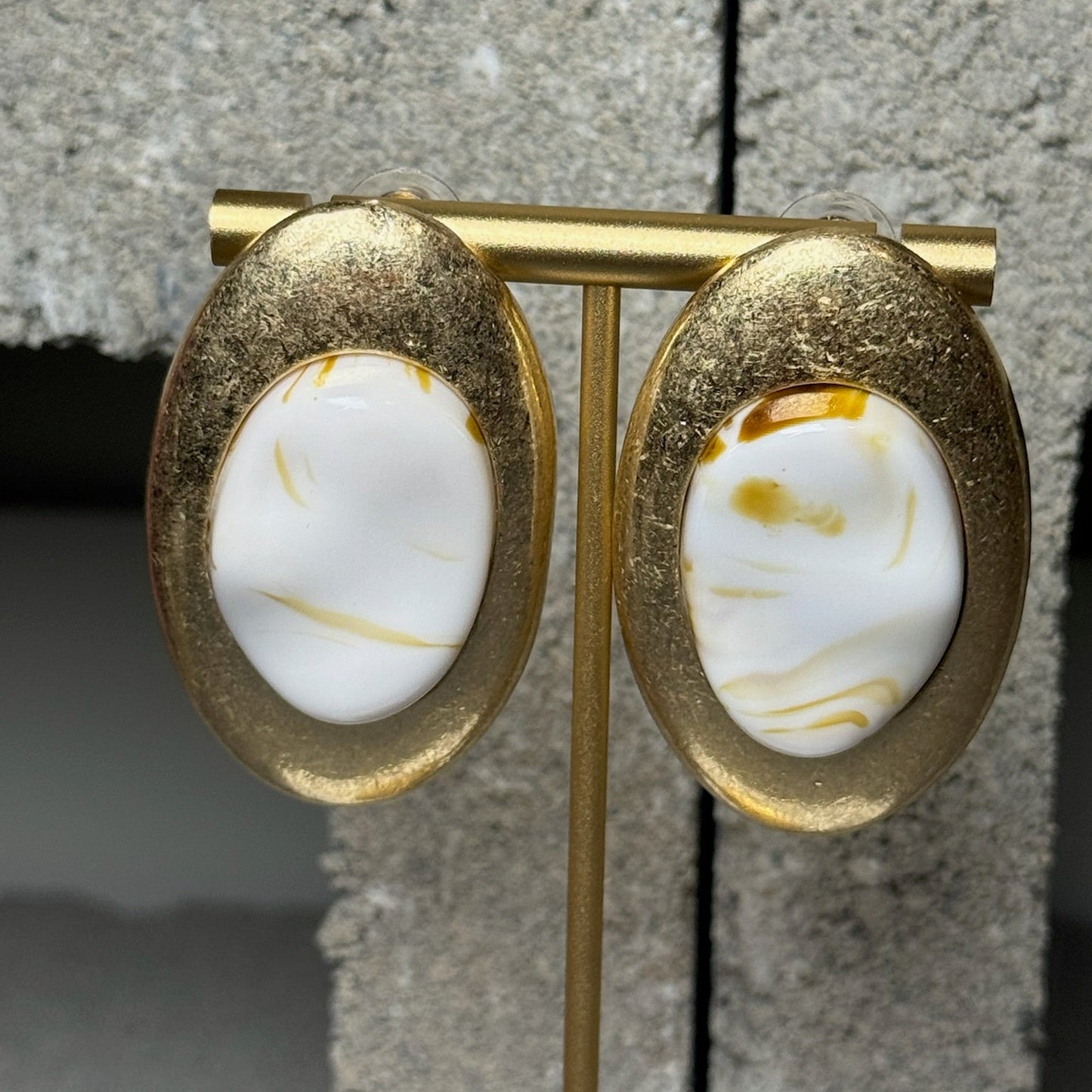 Golden Gossip Stud Earrings