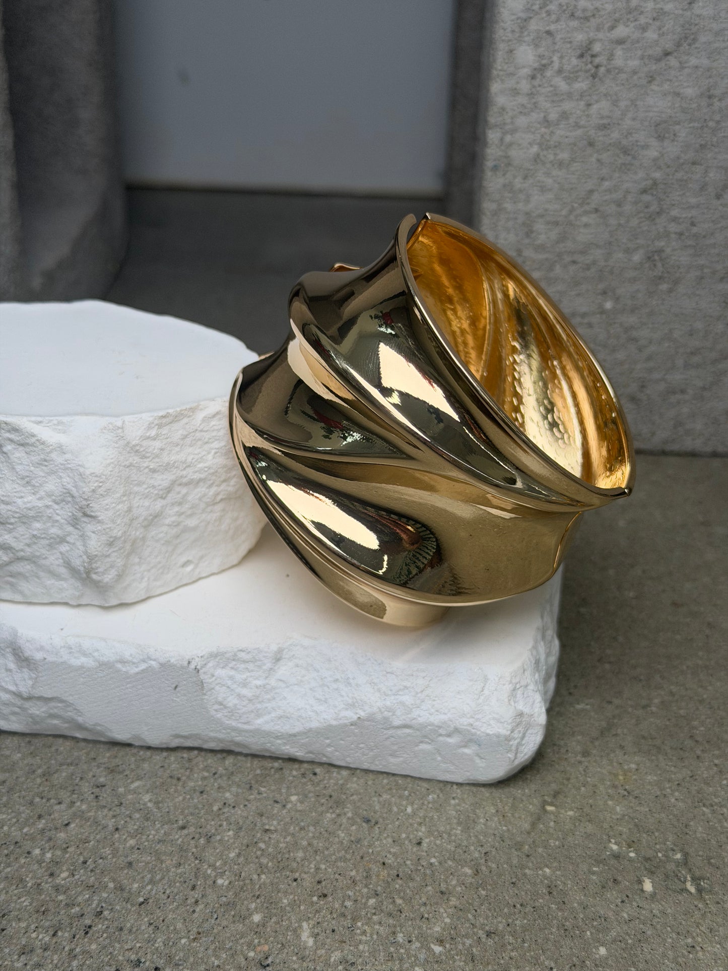 The Draped Metal Cuff 8''