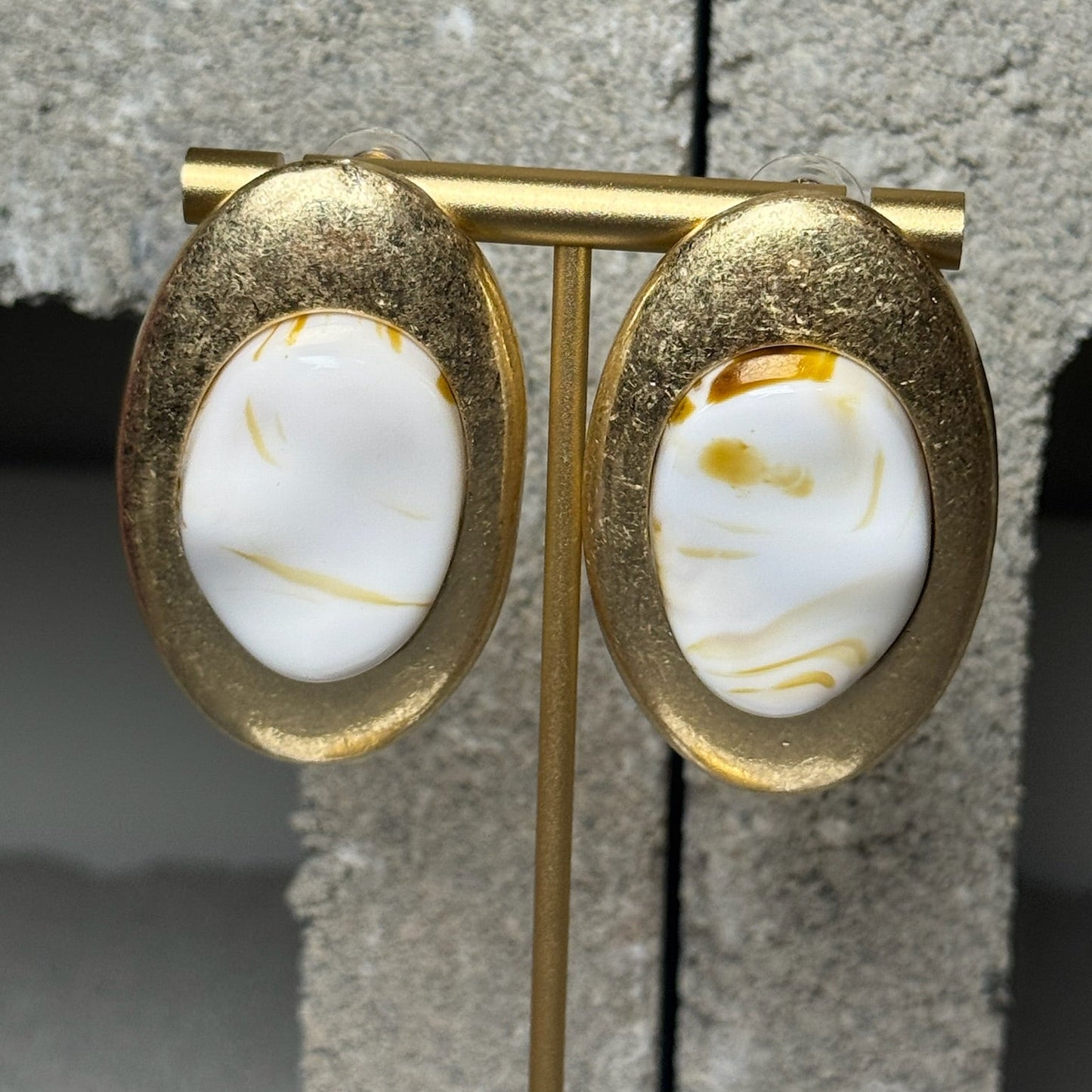 Golden Gossip Stud Earrings
