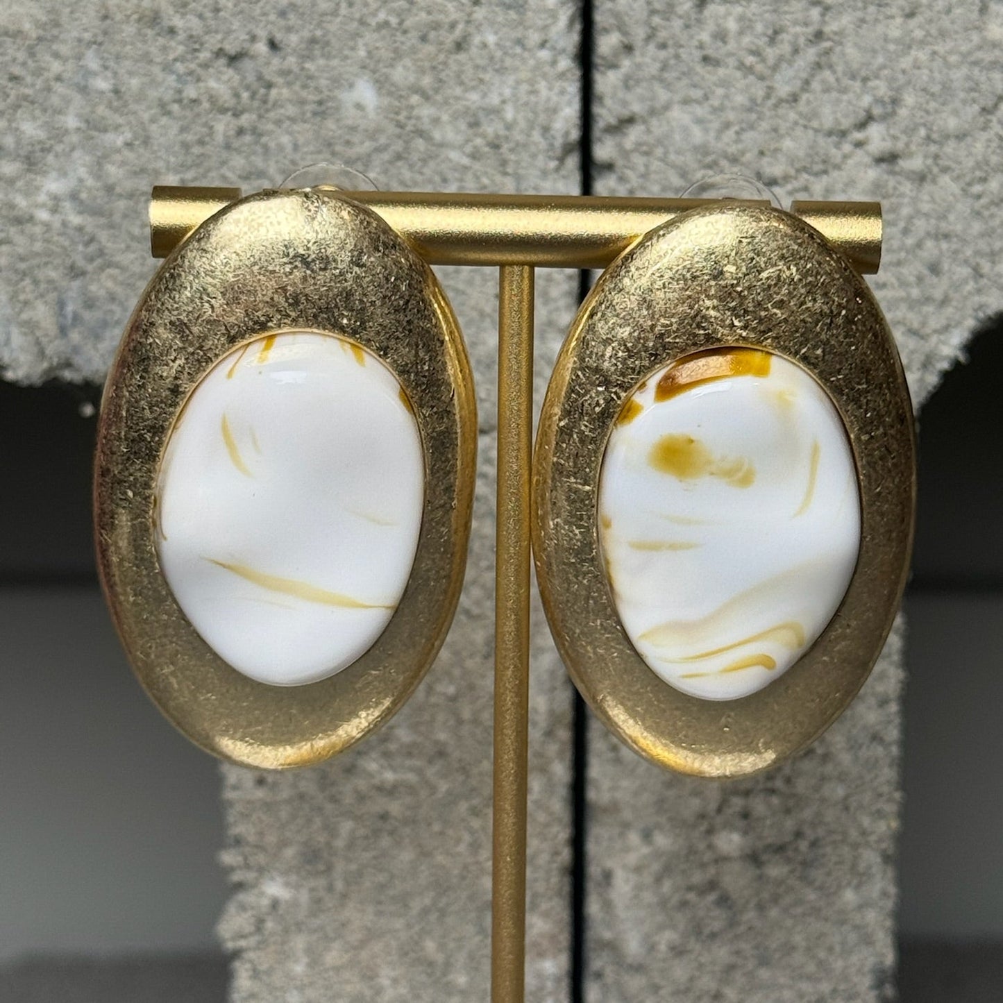 Golden Gossip Stud Earrings