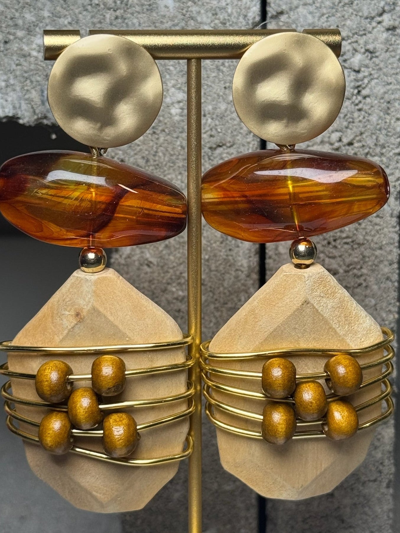 Rooted in Style Three Layer Earrings
