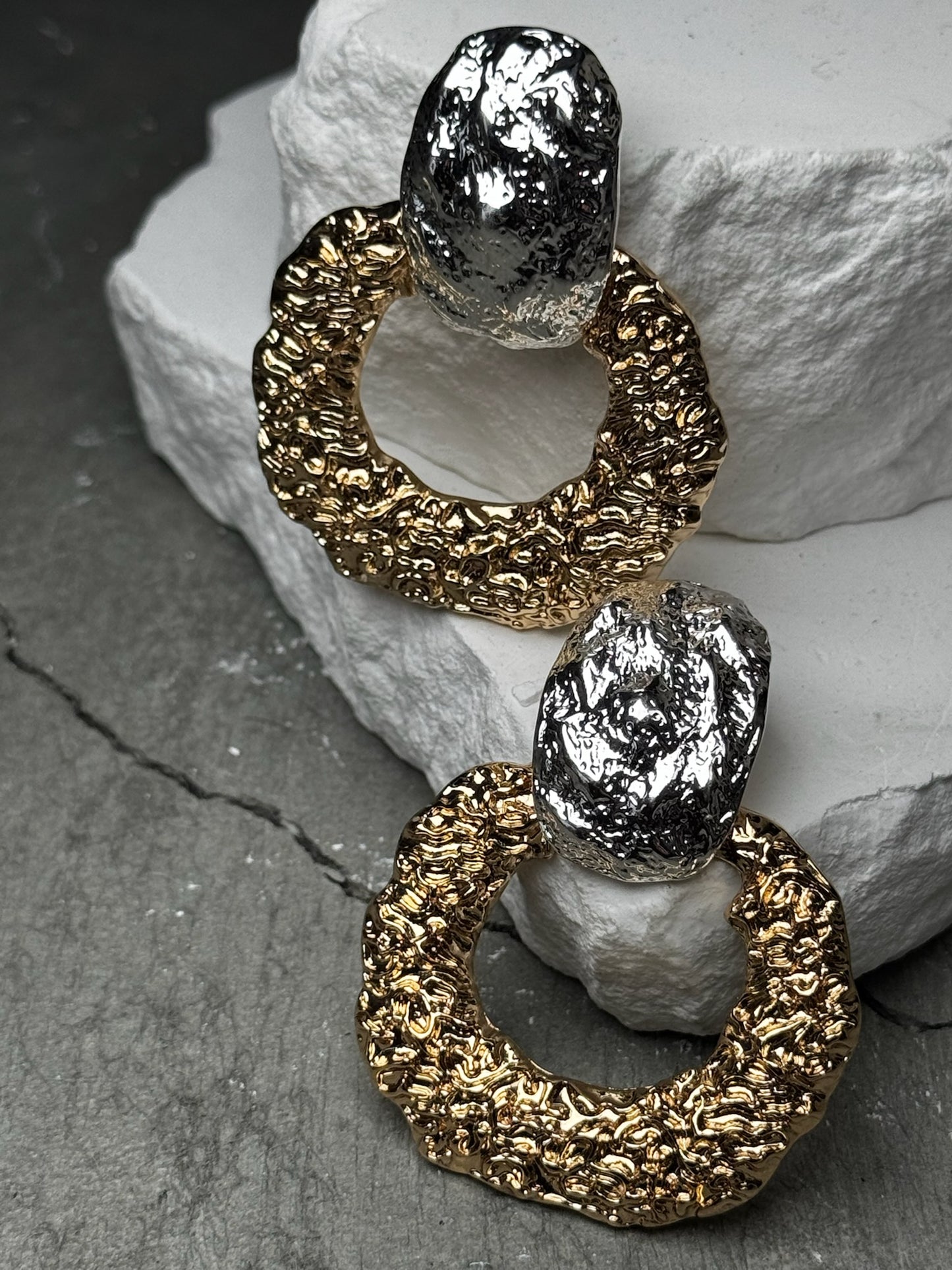 Chrome Candy 2 Layer Earrings