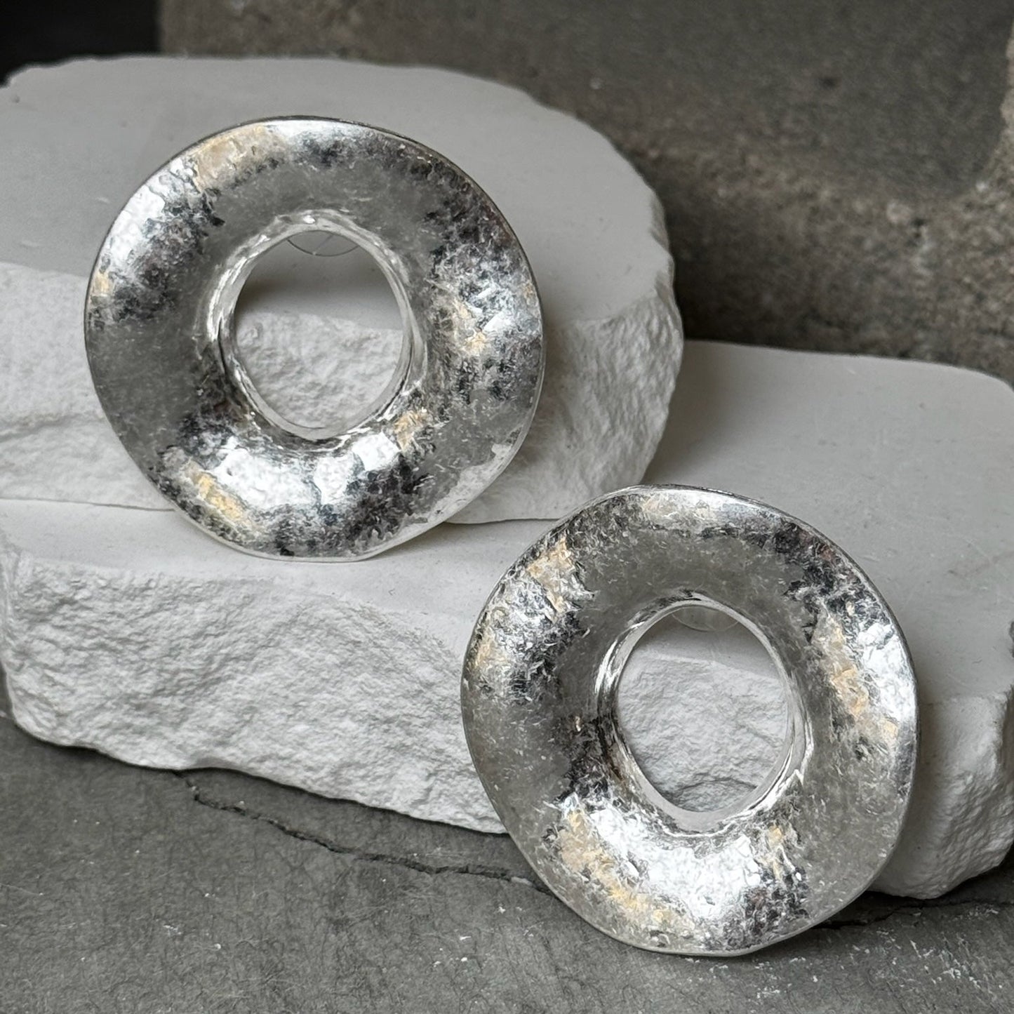 Sculpted Cutout Hoops