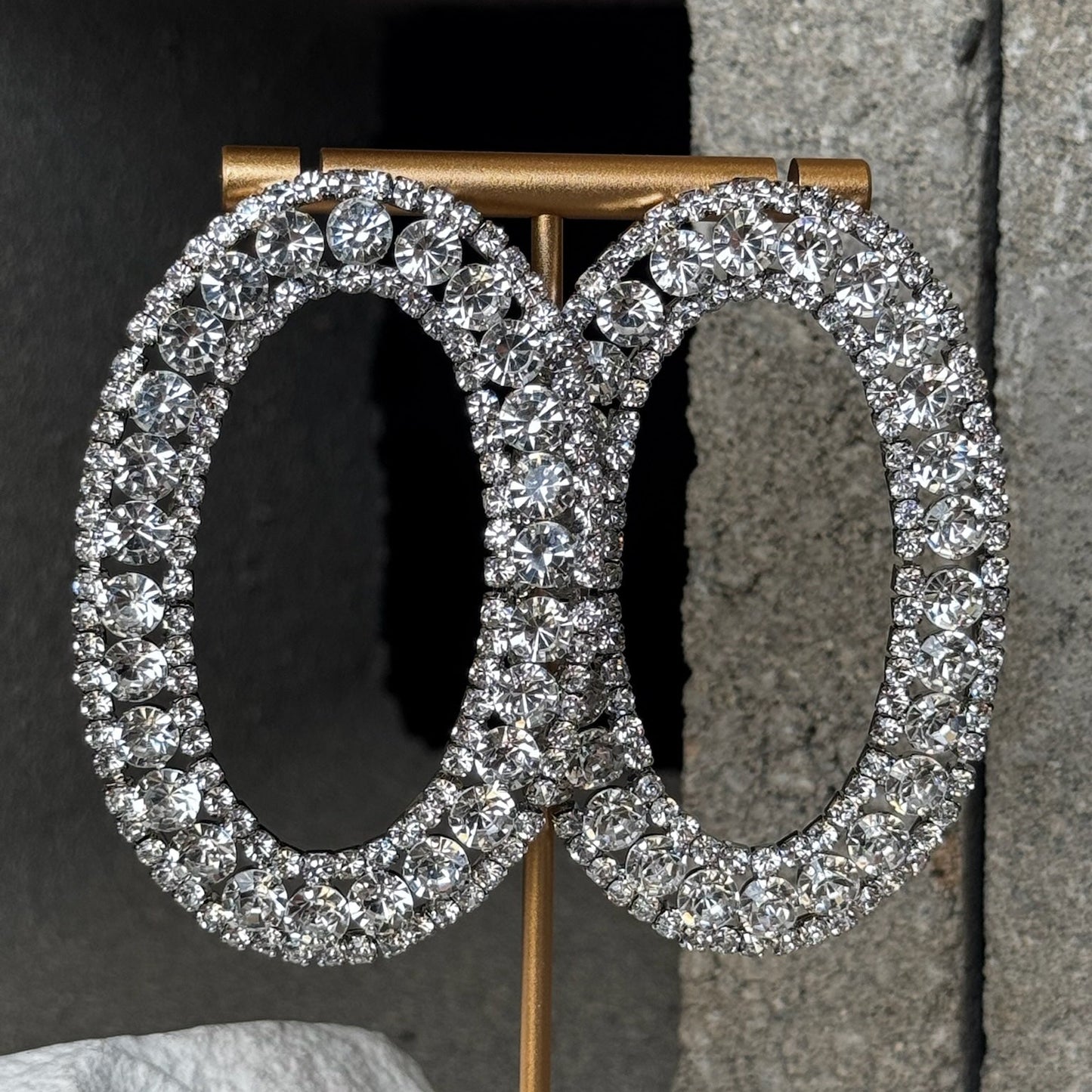 Stay Shining Oval Oversized Earrings