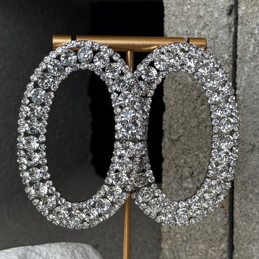 Stay Shining Oval Oversized Earrings