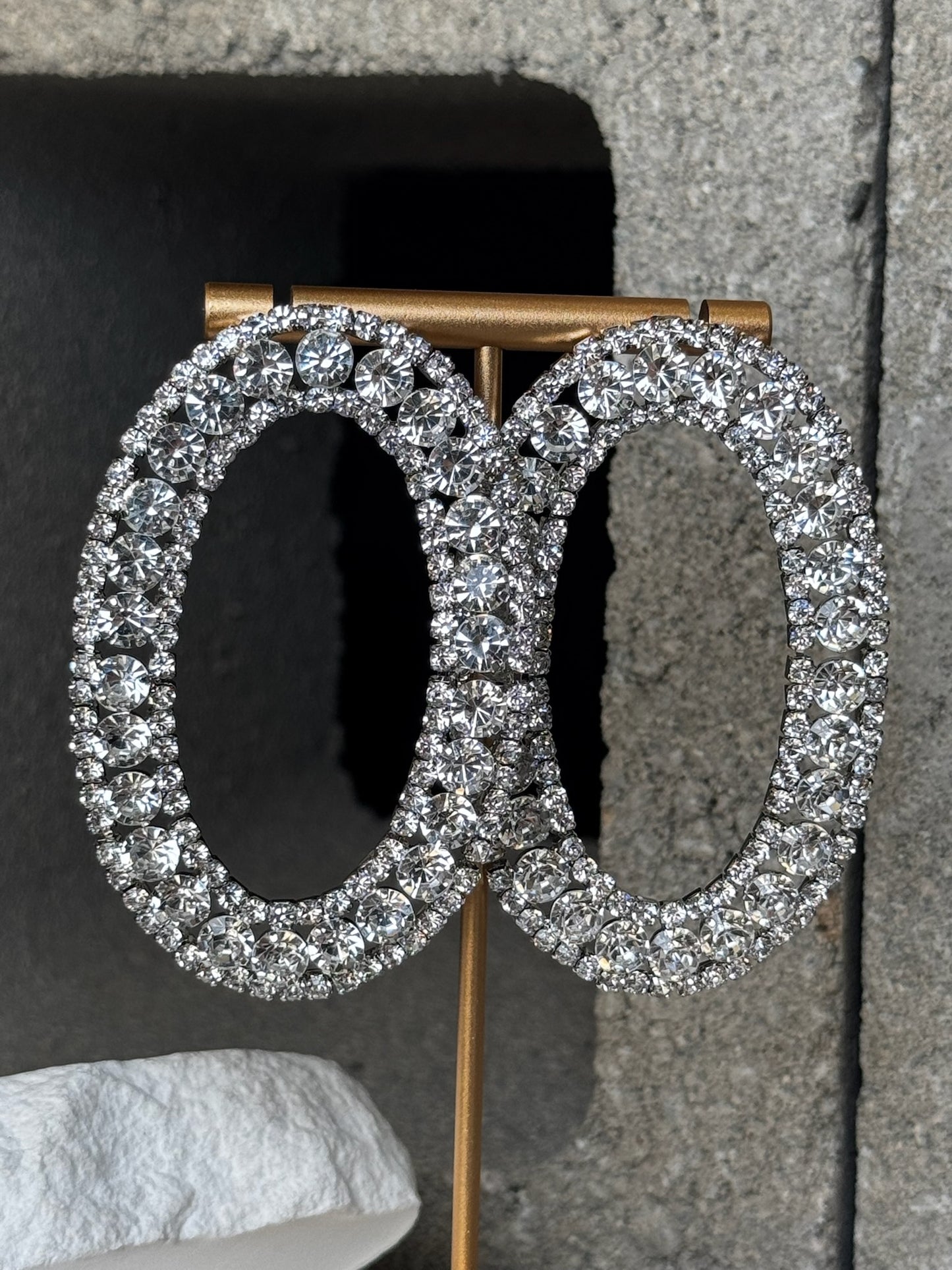 Stay Shining Oval Oversized Earrings