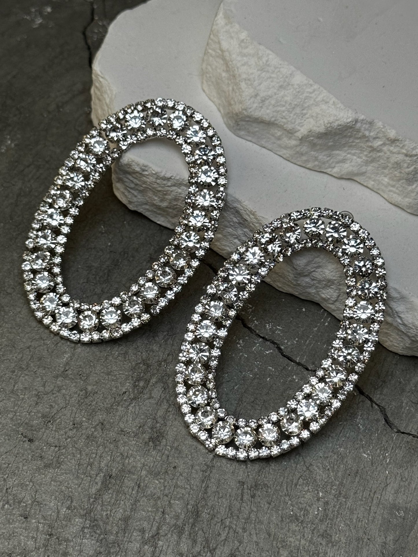 Stay Shining Oval Oversized Earrings