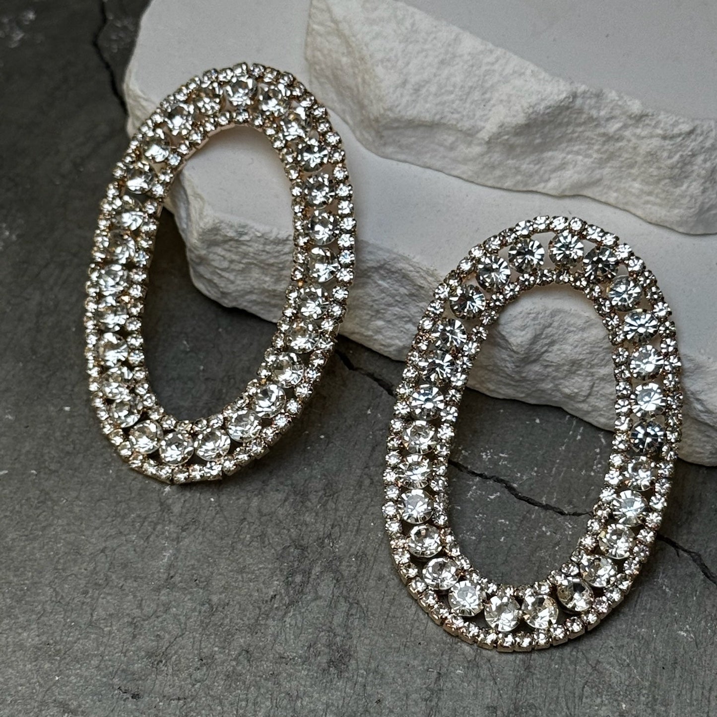 Stay Shining Oval Oversized Earrings