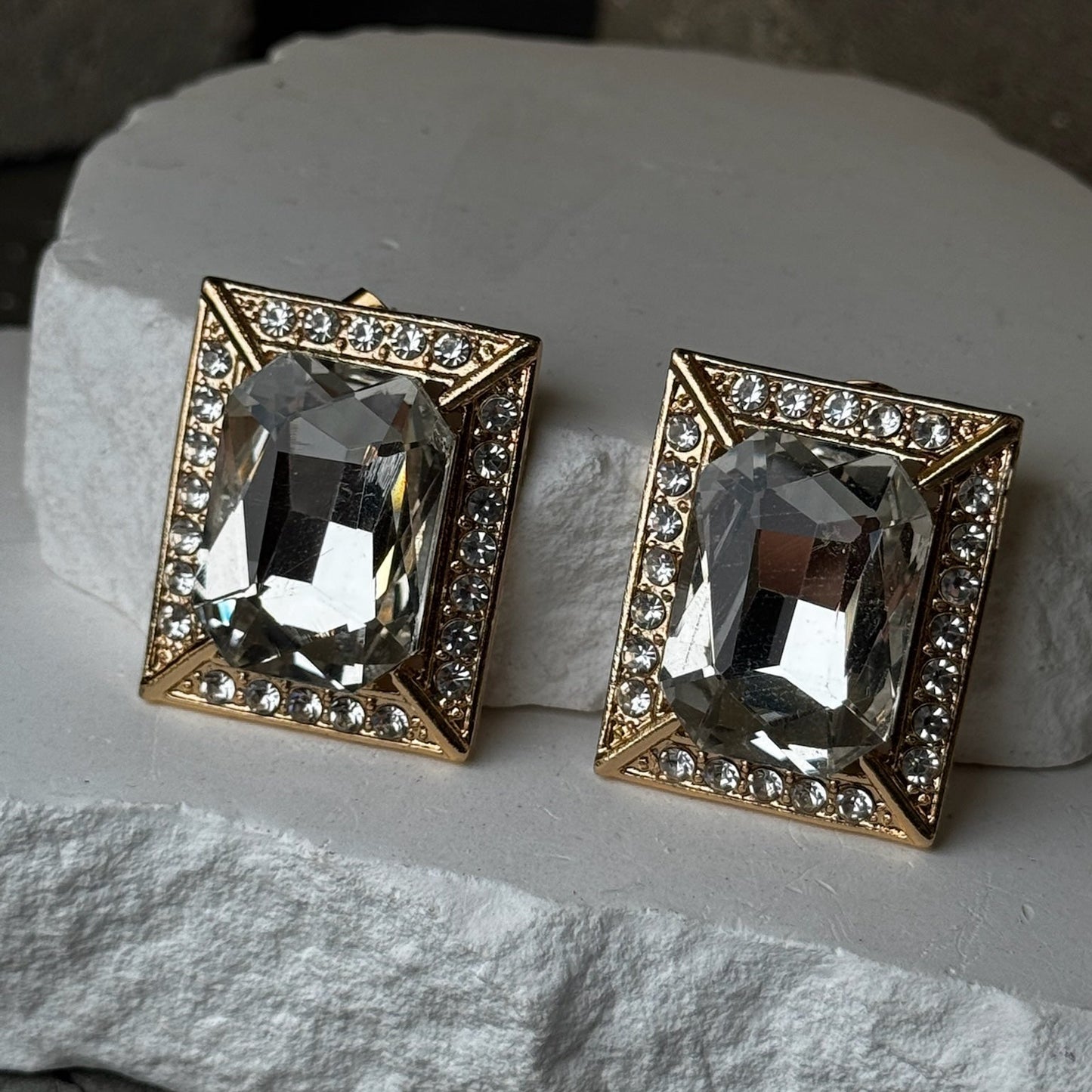 Stay Shining Rectangular Stud Earrings