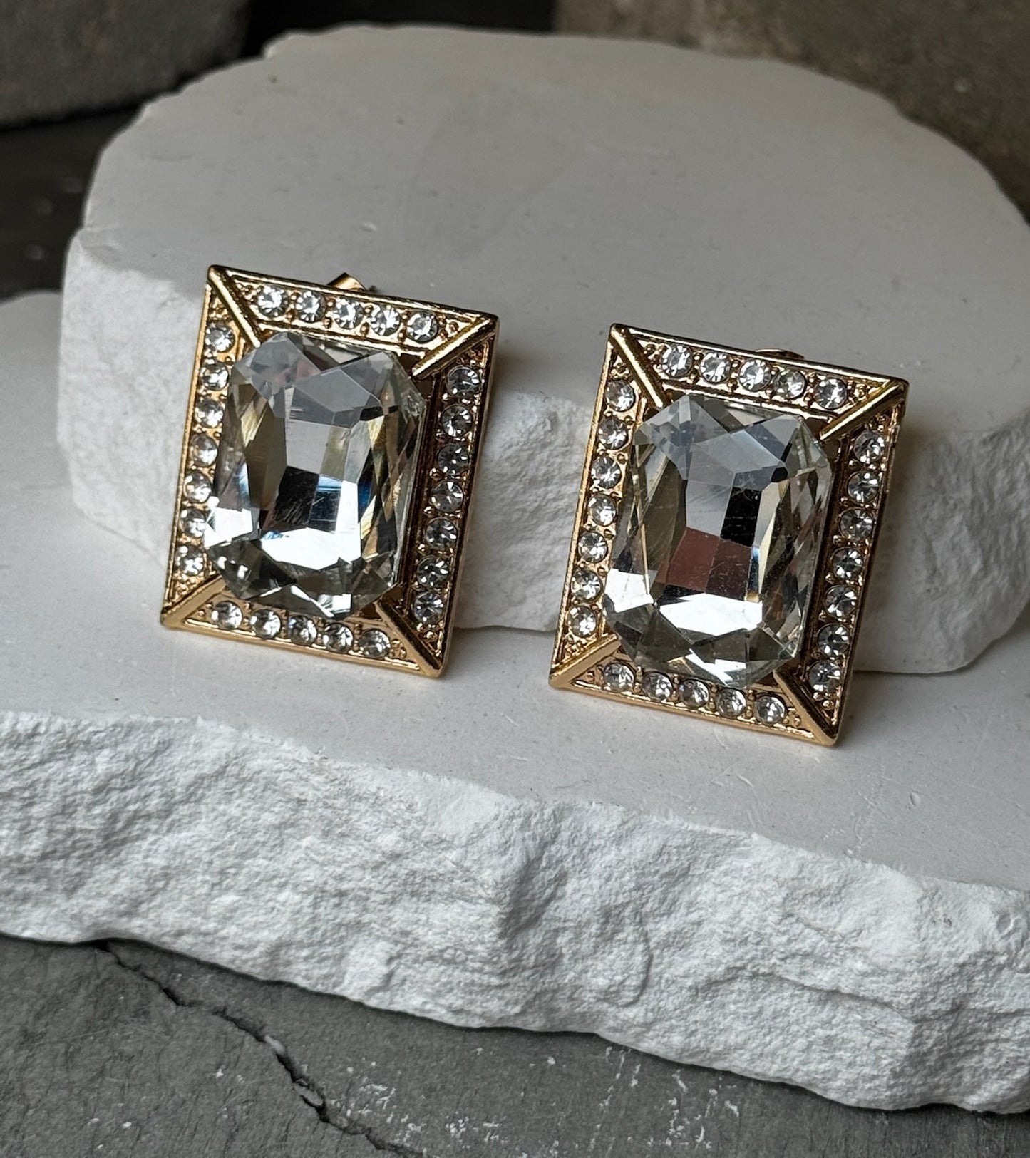 Stay Shining Rectangular Stud Earrings
