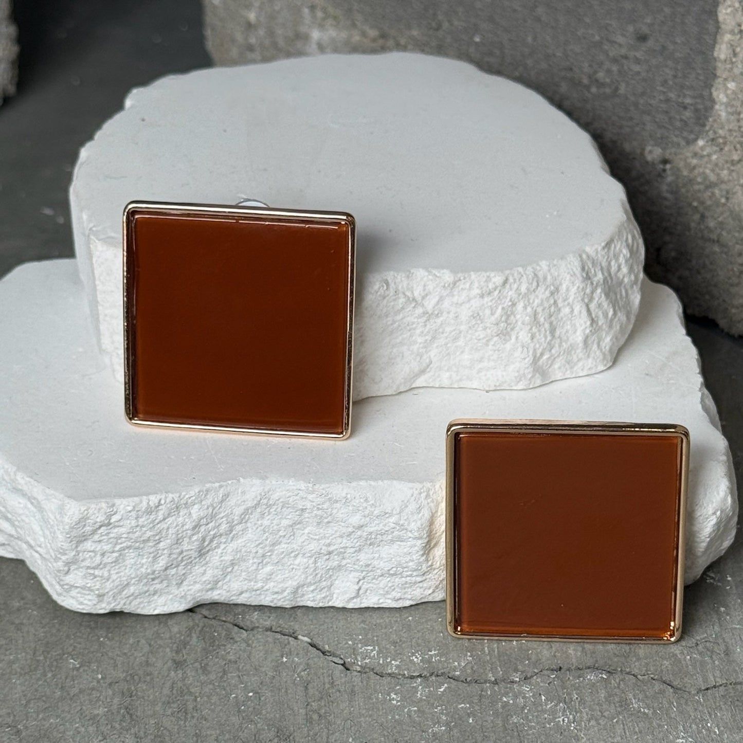 Unbothered Square Stud Earrings